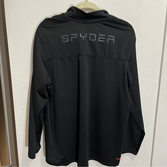 Spyder Mens Black 1/4 Zip Activewear Pullover Large - Picture 3 of 10